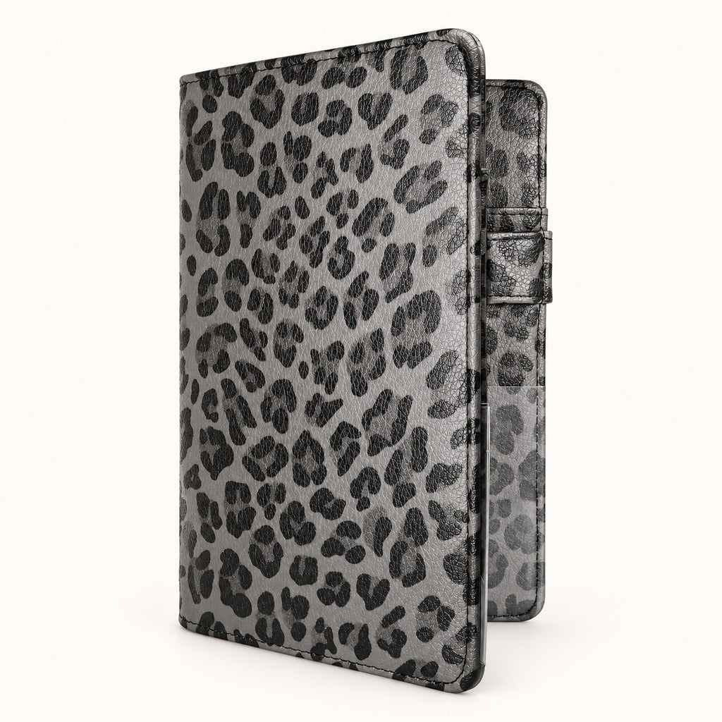 Mymazn Gray Leopard Classic Server Book — closed cover