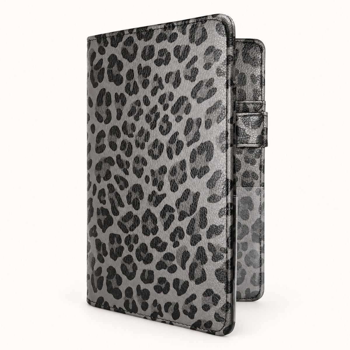 Mymazn Gray Leopard Classic Server Book — closed cover