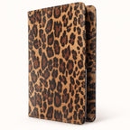 Mymazn Brown Leopard Classic Server Book — closed cover