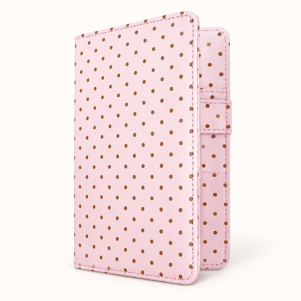 Mymazn Pink Polka Dot Classic Server Book — closed cover