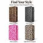 Mymazn Expandable Server Book — four leopard styles