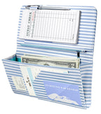 Mymazn Blue Stripes Expandable Server Book — main product view